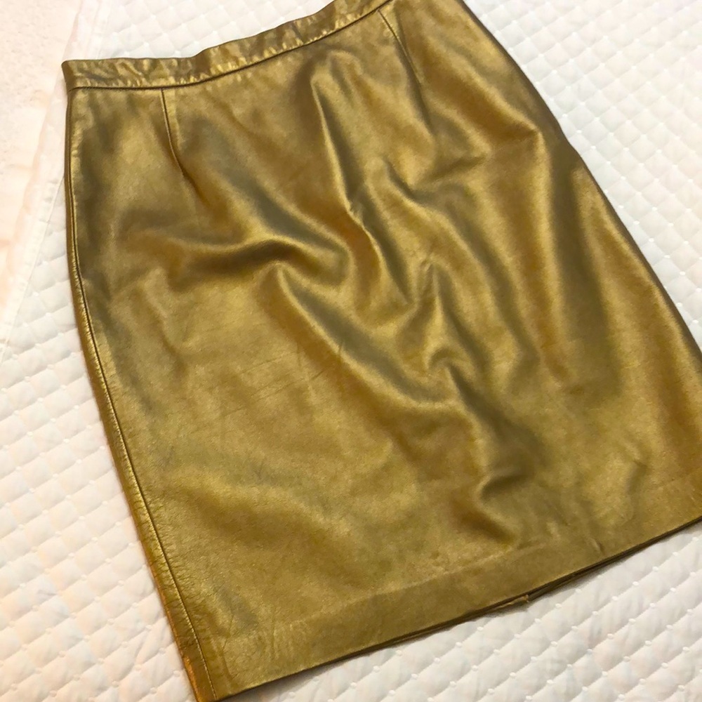 Kors Gold Leather skirt